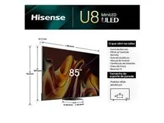 Smart TV Hisense UHD 4K Mini LED 85" Polegadas 85U8N com Wi-Fi - 2