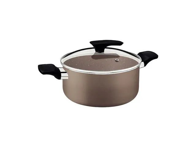 Caçarola Tramontina Milazzo Antiaderente Starflon Max Amêndoa 24 cm