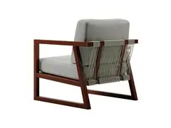 Poltrona Tramontina Lanati em Madeira Jatobá FSC com Encosto de Corda - 1