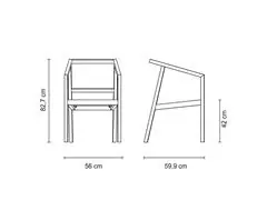 Cadeira Tramontina Lanati em Madeira Jatobá FSC com Braços e Encosto d - 1