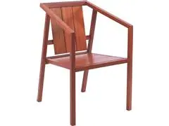 Cadeira Tramontina Lanati em Madeira Jatobá FSC com Braços e Encosto d - 0