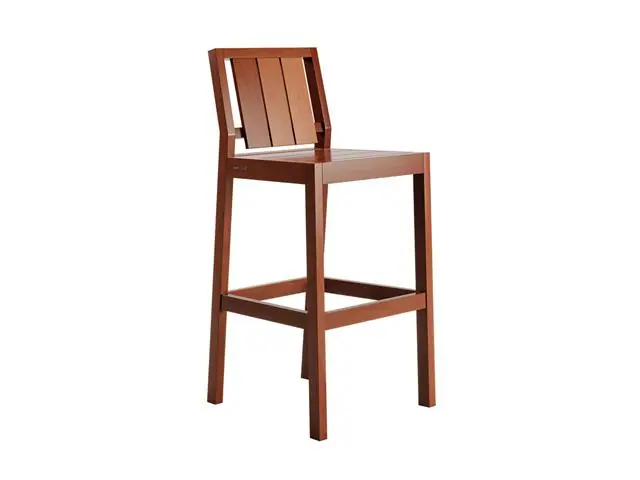 Banco Alto Tramontina Lanati em Madeira Jatobá FSC com Acabamento em V