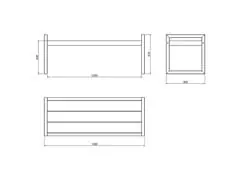 Banco de Madeira Tramontina Lanati em Madeira Jatobá sem Encosto 130 c - 1