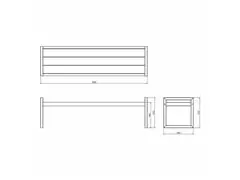 Banco de Madeira Tramontina Lanati em Madeira Jatobá sem Encosto 180 c - 1