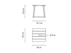 Mesa Quadrada Tramontina Lanati em Madeira Jatobá FSC - 1