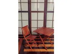 Mesa Dobrável Tramontina Lanati Quadrada em Madeira Jatobá 80 cm FSC - 3