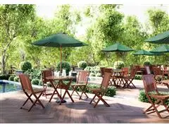 Mesa Dobrável Tramontina Lanati Redonda em Madeira Jatobá 90 cm FSC - 3