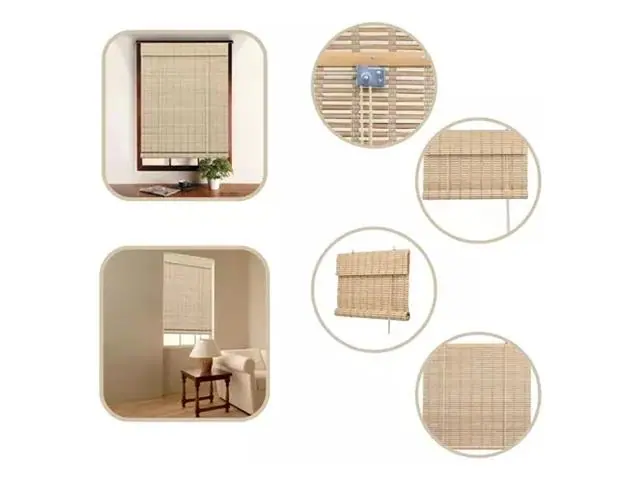 Colecao Bauhaus Persiana Rolo Bambu 140X160 Cor Honey Mapple