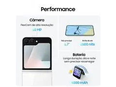 Smartphone Samsung Galaxy ZFlip7 FE 5G Dobrável6.7"256GB 50+10MP Preto - 1