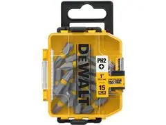 Estojo de Pontas Phillips DeWalt MaxFit #2 15 Peças - 0