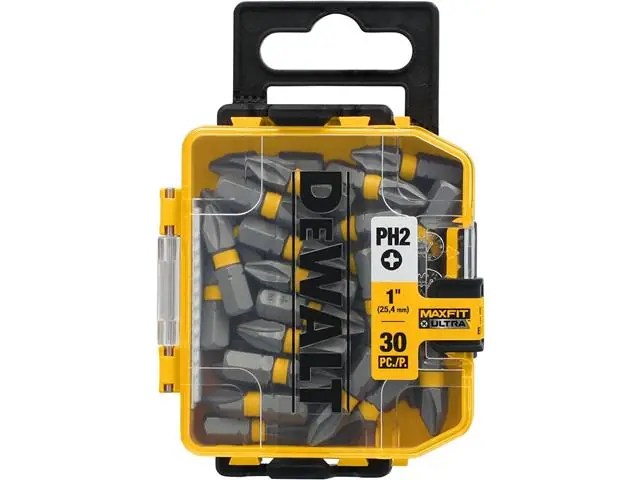 Estojo de Pontas Phillips DeWalt MaxFit #2 30 Peças