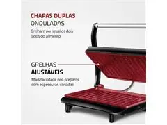 Grill Elétrico Mondial PG-01-RC Master Press Inox Red 220V - 3