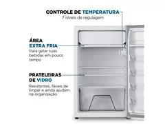 Frigobar Mondial 120L Porta Reversível Branco 220V - 7