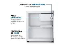 Frigobar Mondial 46L Porta Reversível Branco 220V - 6