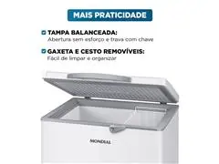 Freezer Horizontal 150L Mondial Branco 220V - 4