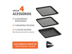 Fritadeira Air Fryer Forno Oven 12L Mondial Vermelho/Inox 2000W 110V - 2