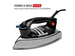 Ferro a Seco Mondial Preto/Cromado 1400W 220V - 1