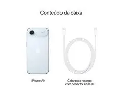 iPhone Air Apple (256GB) Azul-céu, Tela de 6,5", 5G e Câmera de 48MP - 9