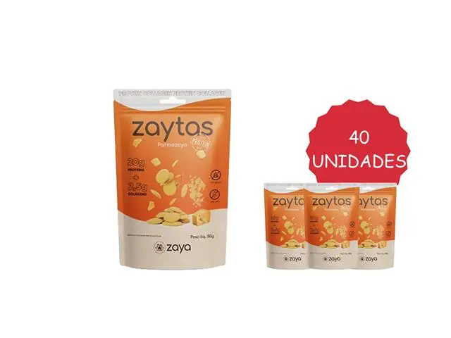 Suplemento Alimentar Três Corações Parmezaya Protein Zaya 50g 40 Un