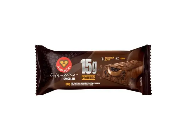 Barra de Proteína Três Corações Cappuccino Chocolate 50g
