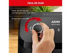 Fritadeira Sem Óleo Arno Air Fryer Mega 7,5L AFM7 1700W Preta 220V - 5