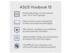 Notebook Asus Vivobook I5 8GB 512GB SSD 15.6 Azul - 8