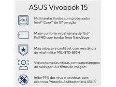 Notebook Asus Vivobook I5 8GB 512GB SSD 15.6 Preto - 1