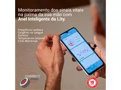 ANEL INTELIGENTE (CONNECT RING) COM MONITORAMENTO DE SAÚDE Dourado - 1