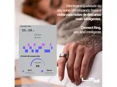 ANEL INTELIGENTE (CONNECT RING) COM MONITORAMENTO DE SAÚDE Dourado - 5