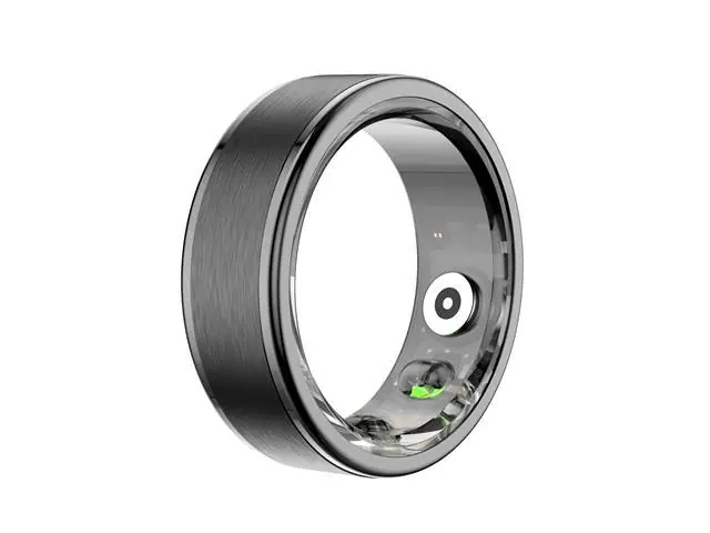 ANEL INTELIGENTE (CONNECT RING) COM MONITORAMENTO DE SAÚDE  Preto