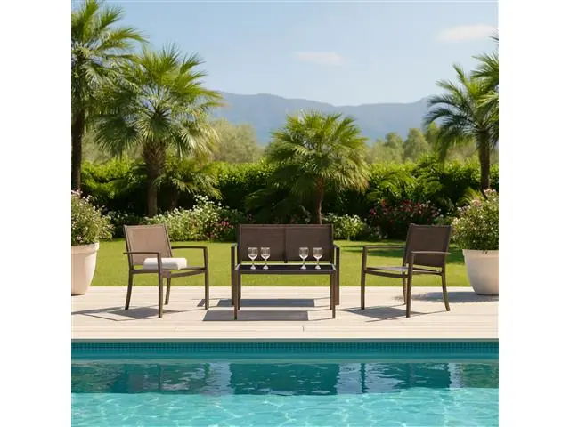 Conjunto Terraço Relax Com 4 Pecas Cinza