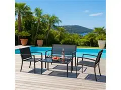 Conjunto Terraço Relax Com 4 Pecas Preto