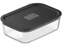 Pote De Vidro Hermetico 850Ml Fresh Lock  Preto Fechado