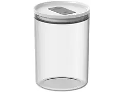Pote Hermetico Redondo 1L Duo Lock  Branco Fechado