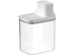 Pote Hermetico Com Medidor 1,5L Drop Branco Fechado