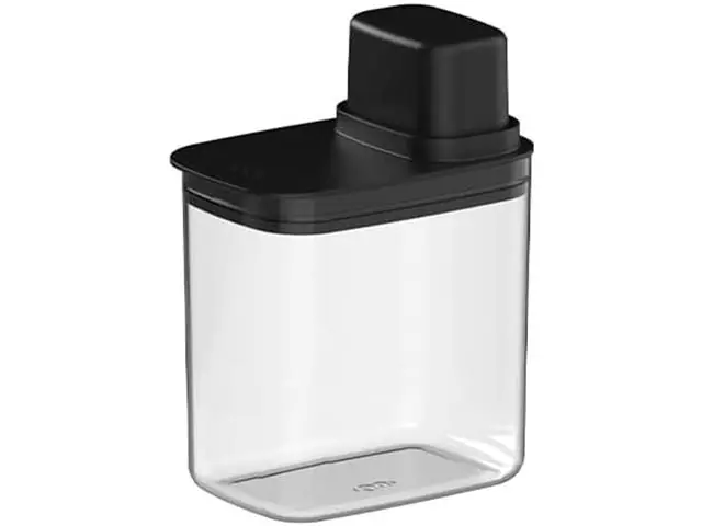 Pote Hermetico Com Medidor 1,5L Drop Preto Fechado