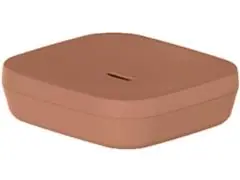 Saboneteira Aura Marrom Amendoa Fechado