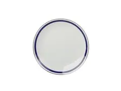 Aparelho jantar Très Classique porcelana Silver Rim 42pçs azul - 4