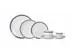 Aparelho jantar Très Classique porcelana Silver Rim 42pçs azul - 7
