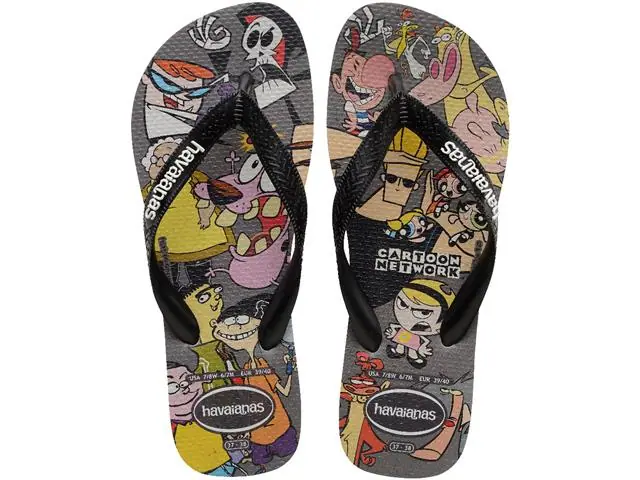 Chinelo Havaianas Top Warner Clas Cinza Gelo