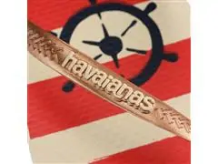 Chinelo Havaianas Slim Nautical Bege Palha/Rose Gold - 5
