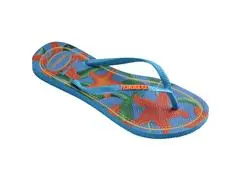 Chinelo Havaianas Slim Tropical Turquesa - 1