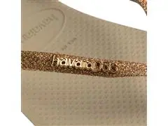 Chinelo Havaianas Slim Glitter Ii Areia/Dourado - 5