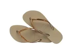 Chinelo Havaianas Slim Glitter Ii Areia/Dourado - 2
