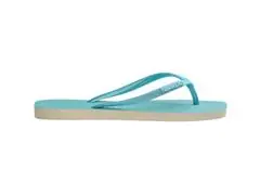 Chinelo Havaianas S Sqr Gtr Neon Bege Palha/Azul - 4
