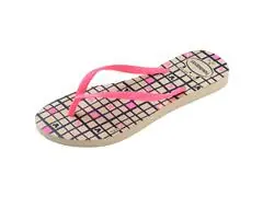 Chinelo Havaianas Slim Disney Bege Palha - 1