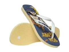 Chinelo Havaianas Top Warner Clas Buttercream/Branco - 5