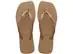 Chinelo Havaianas Sl Sq Logo Met Rose Gold/Rose Gold - 0