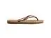Chinelo Havaianas Sl Sq Logo Met Rose Gold/Rose Gold - 2