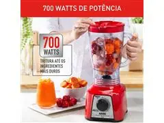 Liquidificador Arno Power Mix Essential 700W Vermelho - 110V - 2